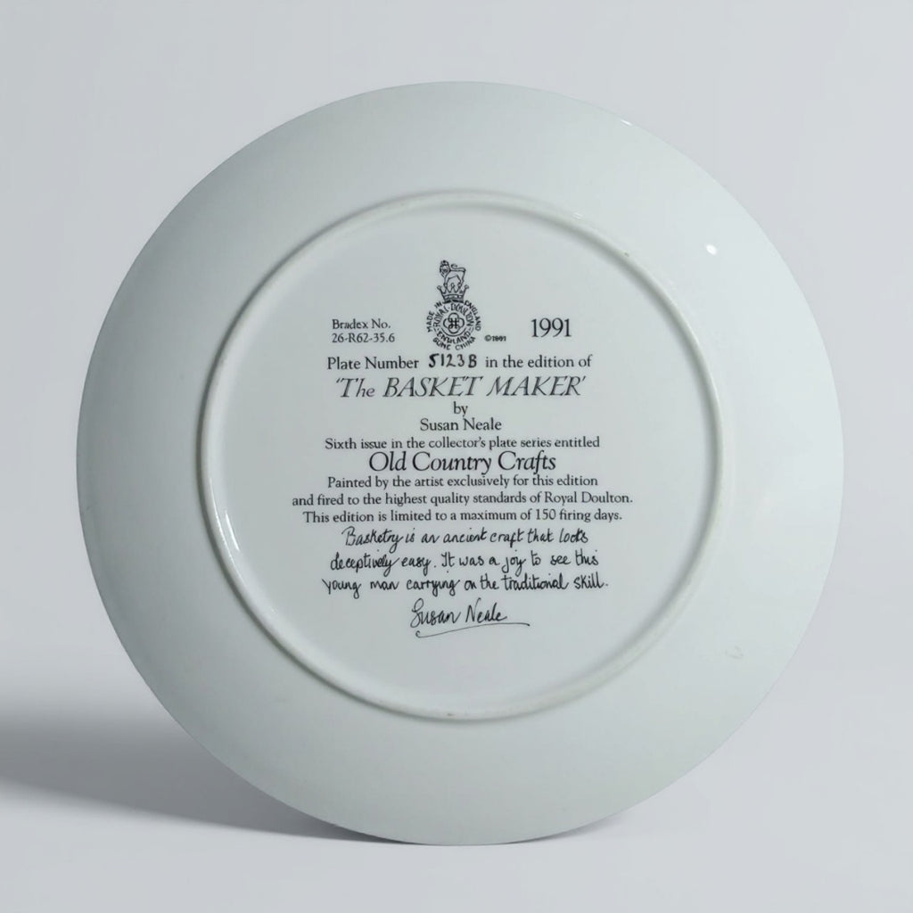 Royal Doulton “The Basket Maker” Collector’s Plate