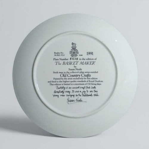 Royal Doulton “The Basket Maker” Collector’s Plate