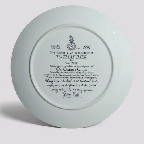 Royal Doulton “The Thatcher” Collector’s Plate – Old Country Crafts